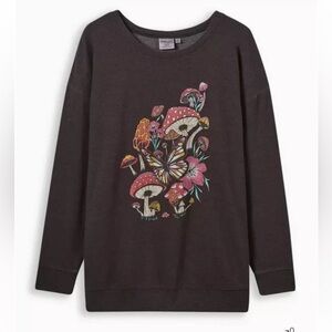 TORRID FLEECE MUSHROOM SWEATER sz 00 /L